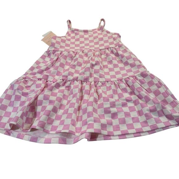 Grayson Mini Toddler Girl 4T Checkered Pink Dress NWT - Picture 2 of 5